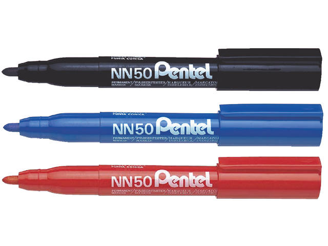 Viltstift Pentel NN50 rond 1.3-3mm zwart