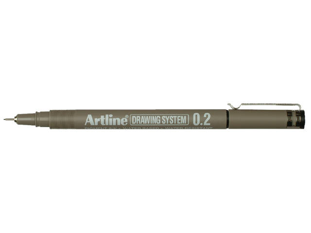 Fineliner Artline technisch 0.2mm zwart