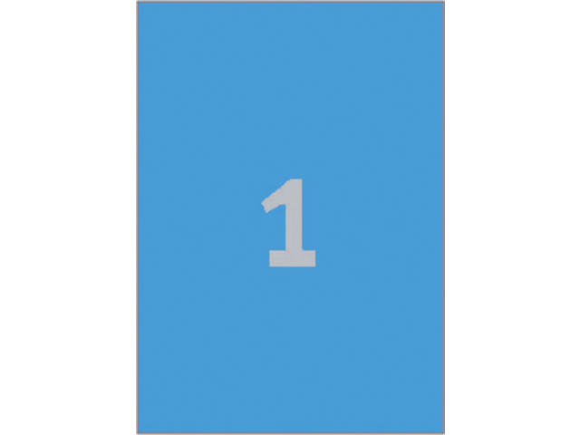 Etiket Avery 3471 210x297mm A4 blauw 100st