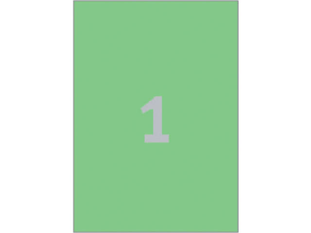Etiket Avery 3472 210x297mm A4 groen 100st