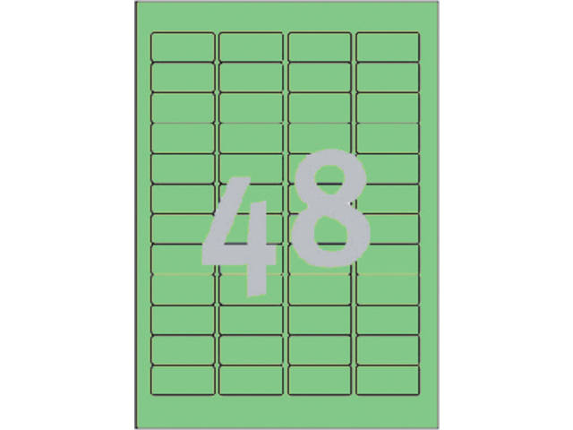 Etiket Avery L6040-20 45.7x21.2mm groen 960st