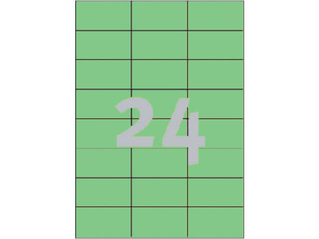 Etiket Avery 3450 70x37mm groen 2400st