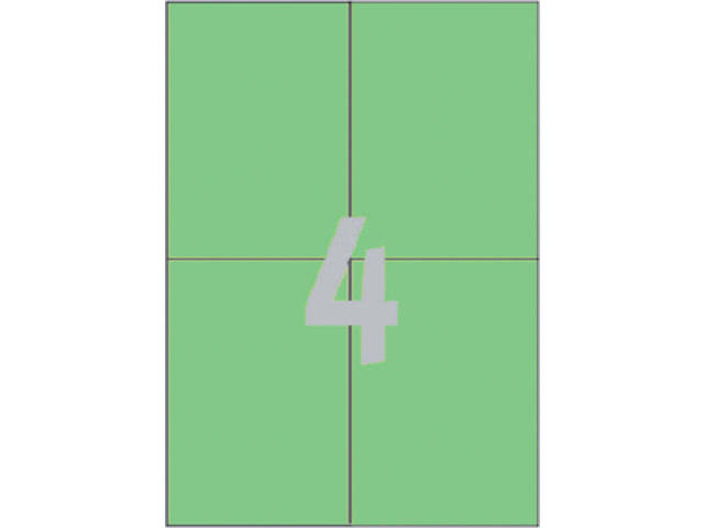Etiket Avery 3458 105x148mm A6 groen 400st