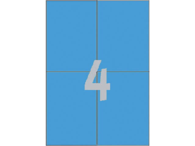 Etiket Avery 3457 105x148mm A6 blauw 400st
