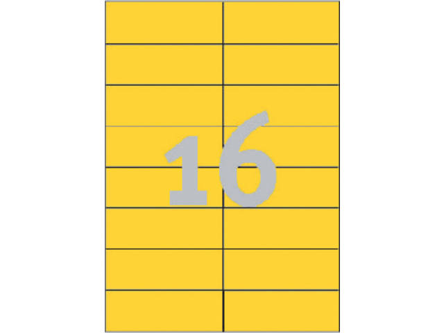 Etiket Avery 3455 105x37mm geel 1600st
