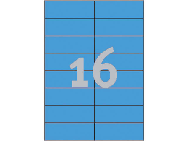 Etiket Avery 3453 105x37mm blauw 1600st