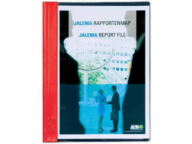 RAPPORTENMAP JALEMASTRIP EN DEKPLAATJE ROOD