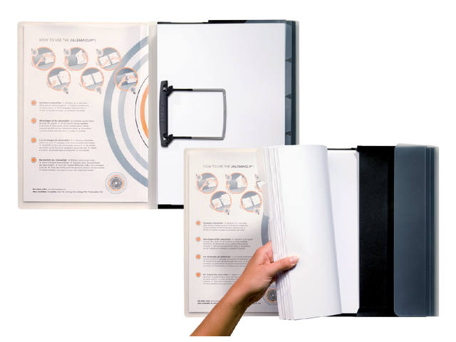 PORTFOLIOMAP JALEMA A4 + 5 TABBLADEN ZWART