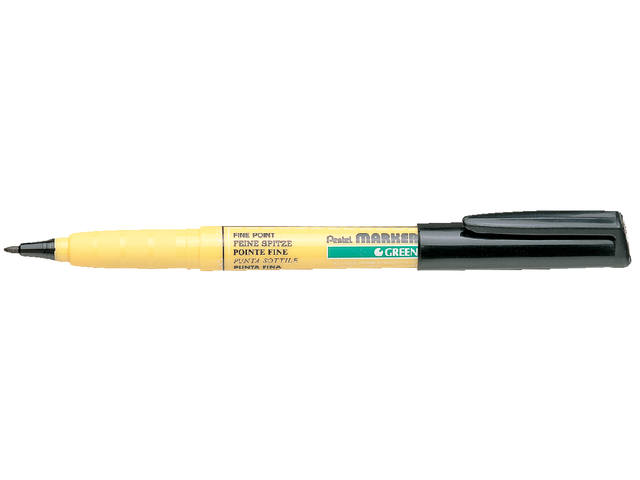 Textielmarker Pentel NM10 rond M zwart