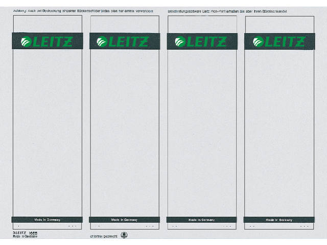 RUGETIKET LEITZ 1080 PRINTBAAR 62X192MM ZELFKL