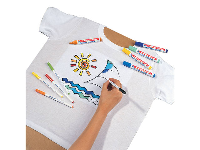 Textielmarker edding 4500 rond 2-3mm lichtblauw