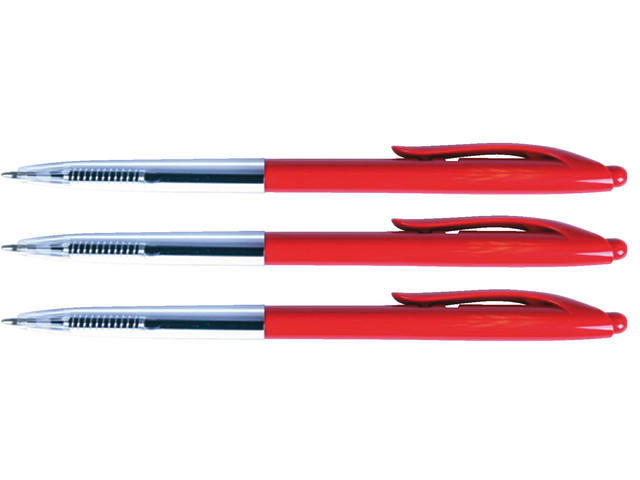 Balpen Quantore drukknop rood