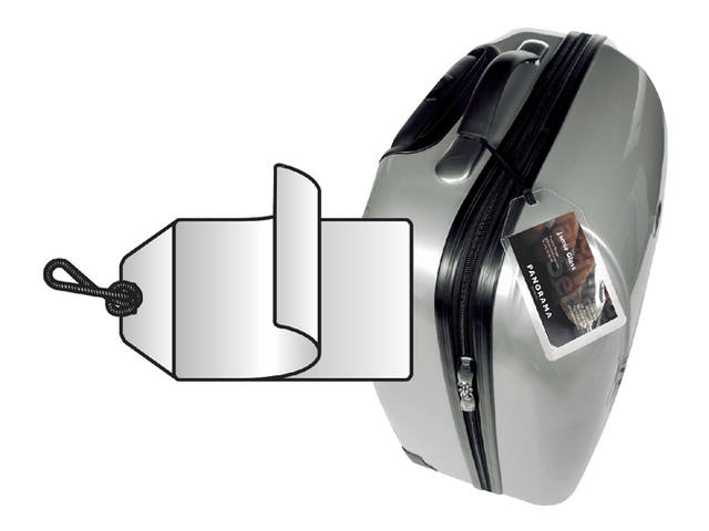 Label bagage Djois 3L 11120 72x123mm nylon tr 10st