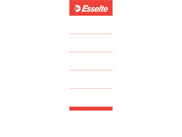Rugetiket Esselte breed 50x158mm karton wit