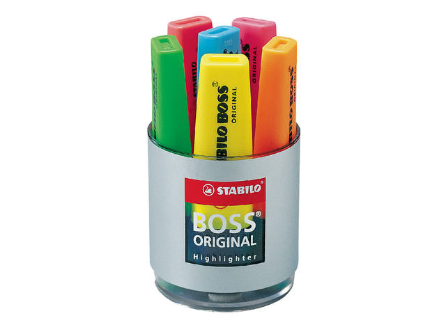 Markeerstift STABILO BOSS bureauset 70/6 6st ass