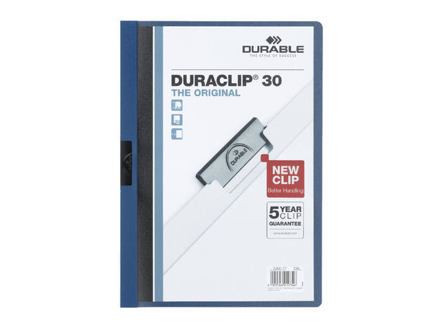 Klemmap Durable Duraclip A4 3mm 30v bl