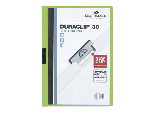 Klemmap Durable Duraclip A4 3mm 30v gn