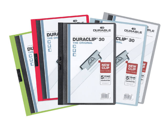 Klemmap Durable Duraclip A4 3mm 30v ass
