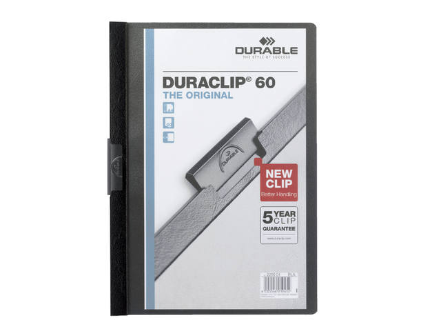 Klemmap Durable Duraclip A4 6mm 60v zw