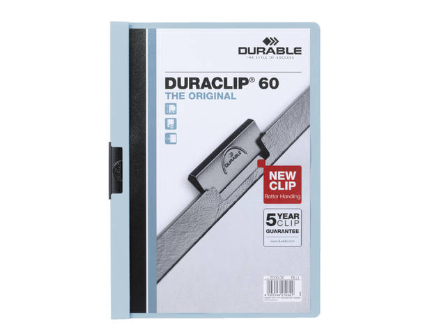 Klemmap Durable Duraclip A4 6mm 60v bl