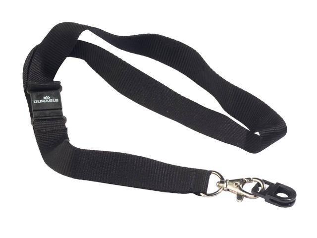 Textielkoord Durable 8187 met card fix zwart