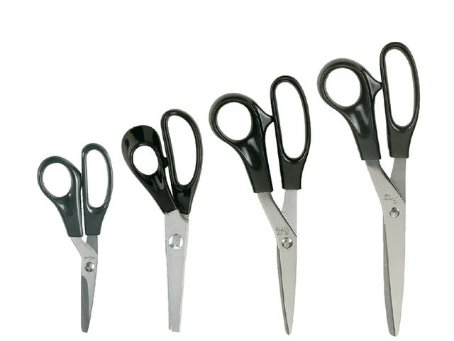 Schaar Quantore 190mm +plastic handvat zwart