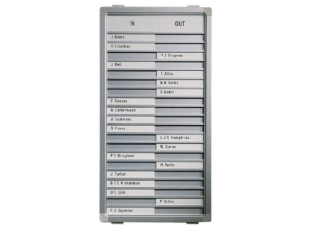 Aan afwezigheidsbord Legamaster 310x260mm 10 namen