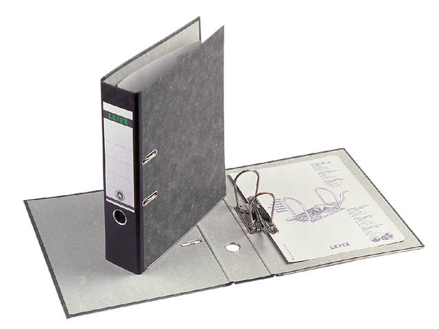 Ordner Leitz 1082 180  80mm karton folio zwart