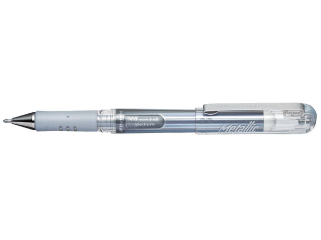 Gelschrijver Pentel K230M M metallic zilver