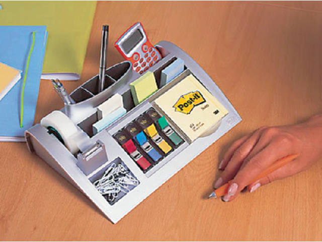 Bureau organiser Post-it C50 zilvergrijs incl inh