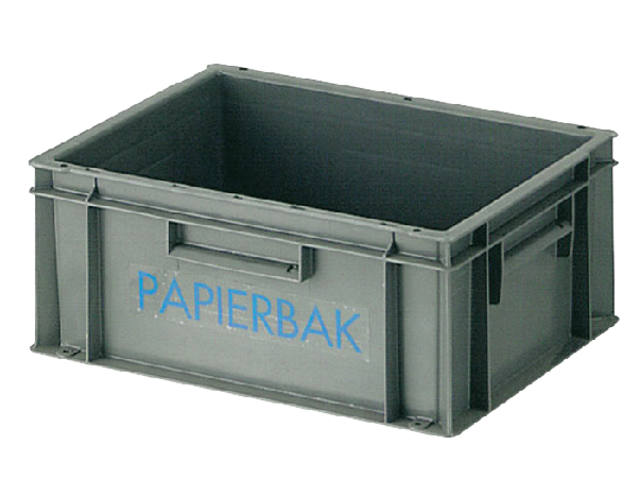 Papierverzamelbak kunststof 40x30x17.5cm grijs