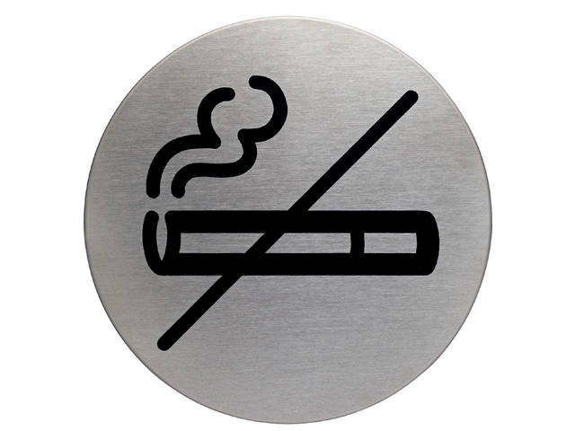 Infobord pictogram Durable niet roken rond 83mm