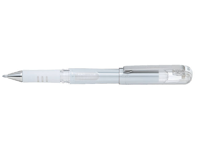 Gelschrijver Pentel K230M M metallic wit