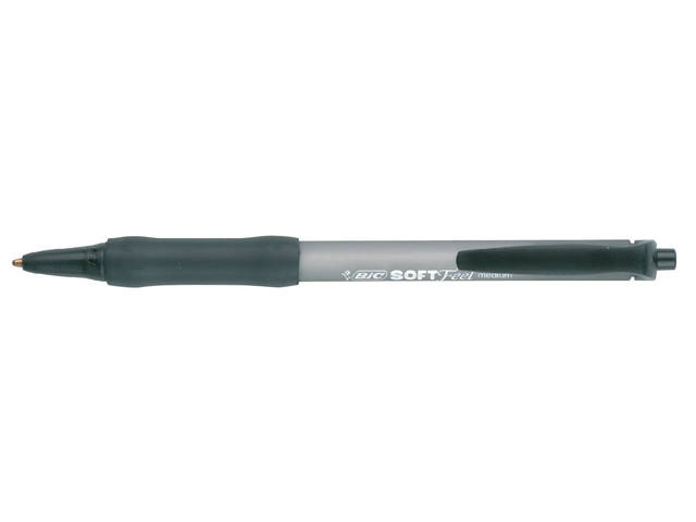 Balpen Bic soft feel clic M zwart
